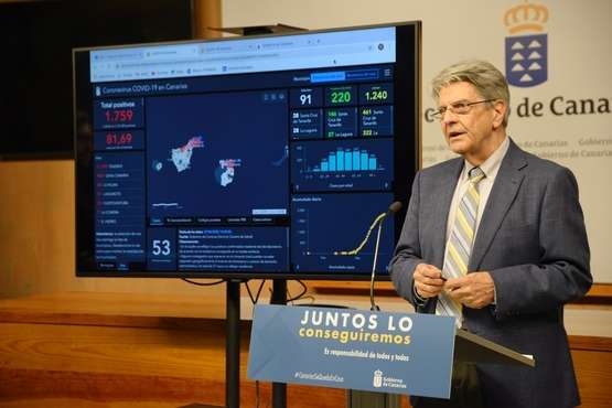 Presentación de la nueva plataforma informativa sobre la evolución del coronavirus en Canarias (Foto TA)